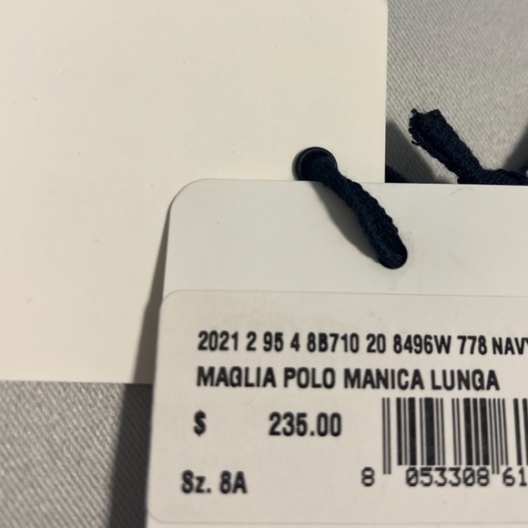 MONCLER KIDS MAGLIA POLO MANICA LUNGA.   Size - 8A . - Picture 10 of 11